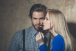 © Volodymyr - Boyfriend and girlfriend posing with glass of red liqueur