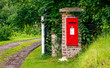 Rural red post box