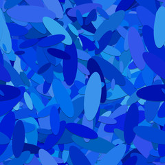 Poster - Seamless ellipse background pattern - vector graphic from rounded shapes in blue tones