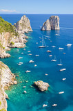Fototapeta Fototapety z morzem do Twojej sypialni - wspaniały pejzaż klifów na wyspie capri, włochy
