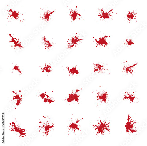 Fotografía Sammlung Farbspritzer - Blut, Wein oder Farbe