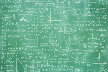 Sticker - green blackboard with math formula