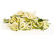 Zucchini Noodles Isolated on White