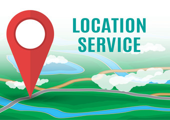 Poster - City map icon. GPS and navigation