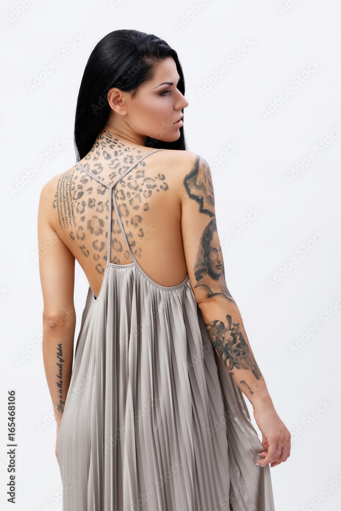 formal dress with tattoos Elegant Valentina White Maxi Dress main image 1