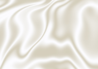White-beige silk 3D texture, render. Digitally generated white silk texture with beige shade, 3D abstract background.