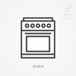 Line icon oven