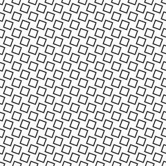 Poster - Monochrome seamless abstract square pattern background - black and white geometric vector design from angular squares