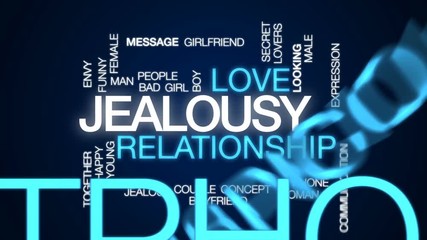 Wall Mural - Jealousy animated word cloud, text design animation.