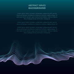 Wall Mural - abstract waves. transparent wave. vector