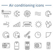Simple set of air conditioning vector icons for your design.