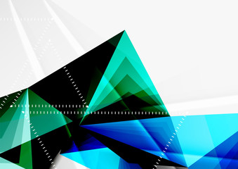 Vector low poly style 3d triangle line