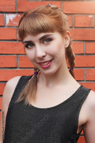 Beautiful Teenager Outdoor Portrait Of A Pretty Young White Girl