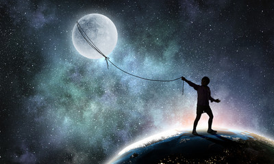 Wall Mural - Childish sweet dreams . Mixed media
