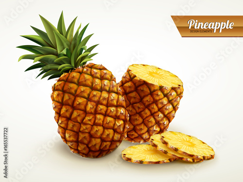 Dekoracja na wymiar  ananas-z-pokrojonym-miazszem