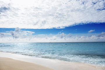 Canvas Print - View of beautiful beach at resort