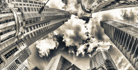 Wall Mural - Skyward view of Sydney buildings against blue sky