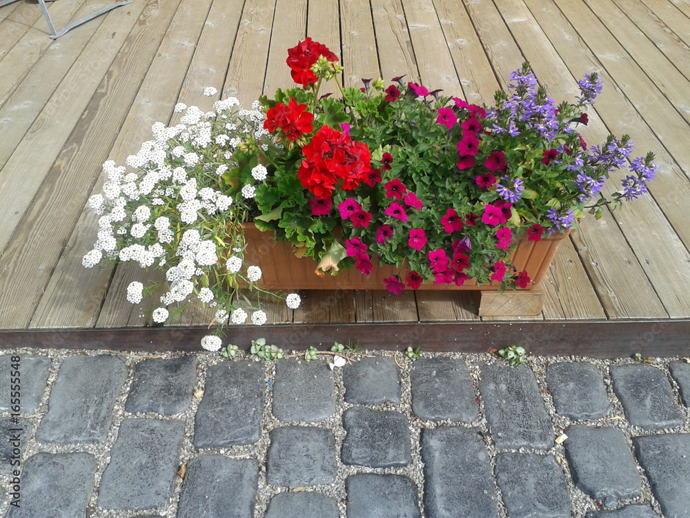 blumenkasten balkon dekoration Künstlicher Blumenkasten Herbst/Winter main image 0