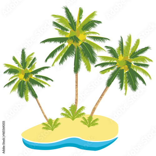 Exotic Tropical Palm Trees On An Island Sea Ocean Line Cartoon Vector Illustration Ai10 Buy This Stock Vector And Explore Similar Vectors At Adobe Stock Adobe Stock