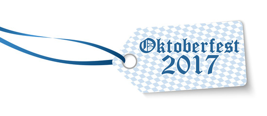 Wall Mural - hangtag with text Willkommen zum Oktoberfest 2017