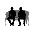 © zolotons - Vector, isolated, silhouette of a man sitting on the couch