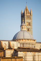 Duomo of Sienna - closeup of the tower. Italy.