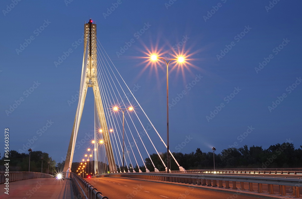 Obraz na płótnie Most Świętokrzyski w Warszawie w salonie