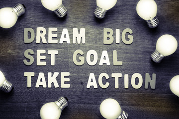 Wall Mural - Dream Big - Set Goal - Take Action