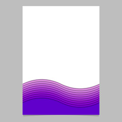 Poster - Stationery template from wave stripes - vector brochure, page design with shadow effect