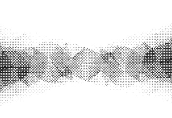 Fototapete - Vector illustration of monochrome particle pattern moving shape