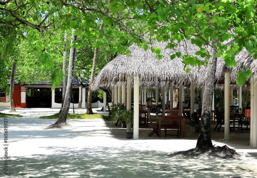 Territory of nice cafe at beach resort