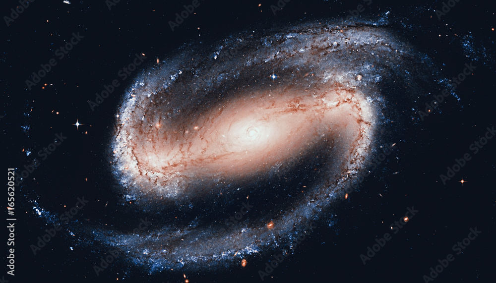 Spiral galaxy in the constellation Eridanus NGC 1300 - obrazy, fototapety, plakaty 