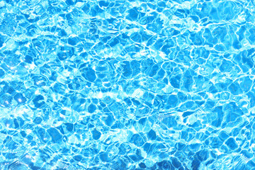 Canvas Print - Blue clean water in swimming pool