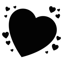 Sticker - isolated big heart icon vector illustration graphic design