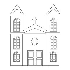 Canvas Print - isolated big church icon vector illustration graphic design