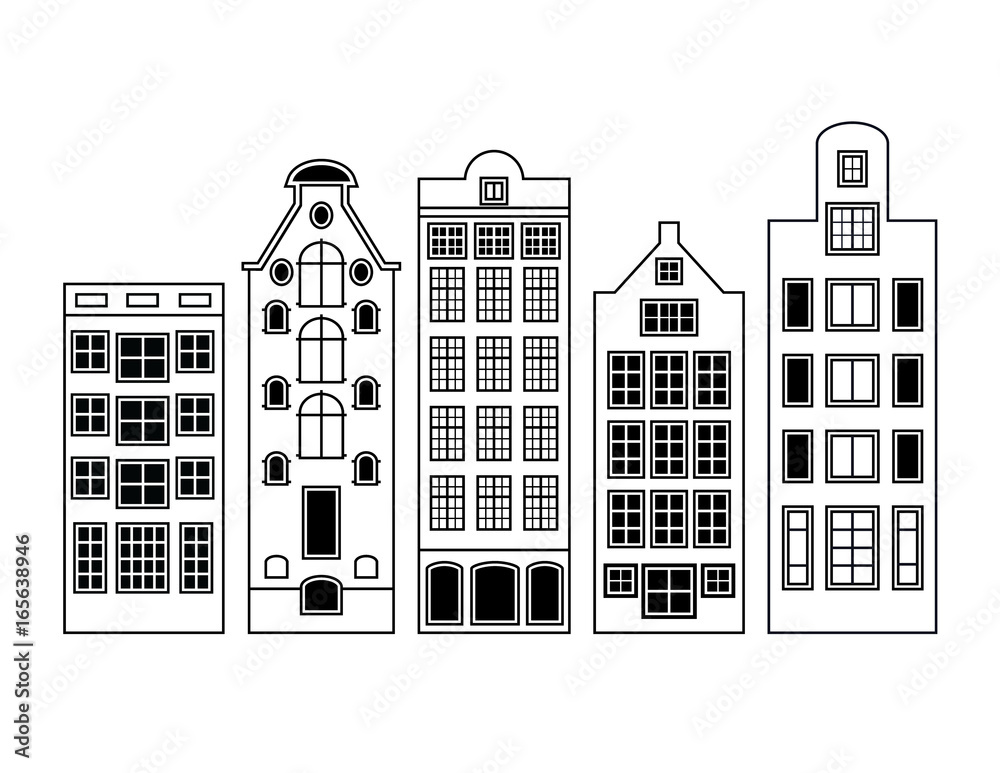 Fotografía Black And White Vector Ilration Of Dutch Fotografía Black And White Vector Ilration Of Dutch