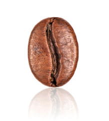 Wall Mural - coffee bean closeup isolated on white background