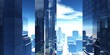© ustas - Beautiful view of the modern city, skyscrapers, 3d rendering