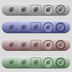 Sticker - Overlapping elements icons on horizontal menu bars