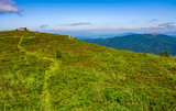 Fototapeta Storczyk - footpath through the mountain ridge