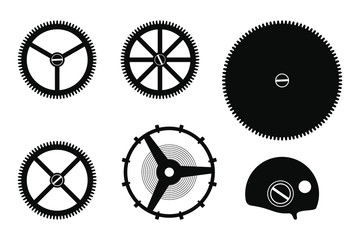 Wall Mural - Clock mechanism assembly.