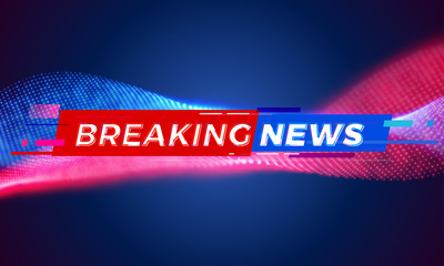 Poster - Breaking News television TV screen bar background vector modern design
