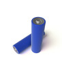 3D realistic render of AA blue alkaline battery on a white background, isolated, with shadow 