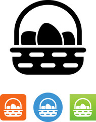 Sticker - Egg Basket Icon - Illustration