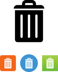 Poster - Empty Trash Can Icon - Illustration