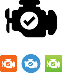 Poster - Engine Check Icon - Illustration