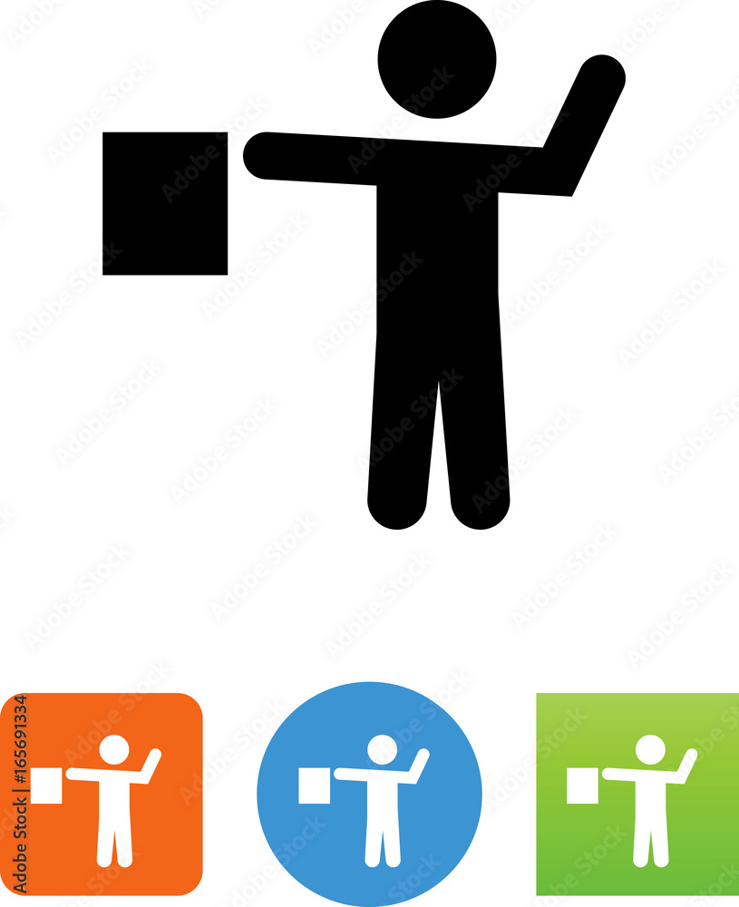 Flagman Icon - Illustration Stock Vector | Adobe Stock
