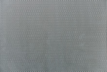 Gray Metal Background, Round Perforated Metal Texture