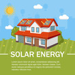 Solar energy panels house ecology