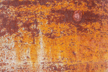 Wall Mural - surface of rusty iron with remnants of old paint, chipped paint, texture background